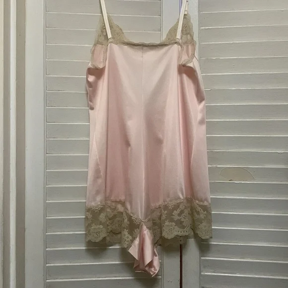 Vintage 70s Lingerie Pink Teddy - Picture 2 of 11